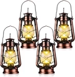 Riakrum 4 Pcs Vintage Led Hurricane Lanterns 9.5 Inch Warm White Old L. Fixed Price $59.14.