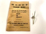 Vintage Coleman Cleaning Needle 104-905, Q, 007, Q007 - Nos. Fixed Price $9.99.
