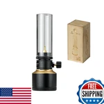Campingmoon Gas Lantern Candle With Refillable Tank & Wooden Case Bkt-1d15. Fixed Price $105.07.
