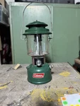 Coleman 220j Green Camping Lantern Oil Mantle Pyrex Globe Handheld Tested. Fixed Price $35.00.