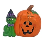 Eddie Walker Halloween Green Frog Witch, Jack O Lantern Pumpkin Box Pop Up Bat. Fixed Price $22.00.