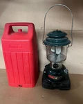 Vintage Coleman Clx Adjustable Green Double Mantle Lantern W/ Red Case. Fixed Price $79.99.