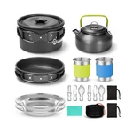 Odoland 15pcs Camping Cookware Mess Kit, Non-stick Lightweight Pot Pan Kettle.... Fixed Price $48.99.