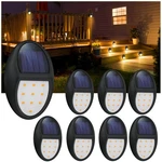 Xinree 8 Pack Outdoor Fence Solar Lights, Ip68 Waterproof Step Lamps, For. Fixed Price $62.93.