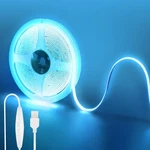 Clearhill 5v Usb Cob Led Strip Lights With Dimmable 16.4ft/5m, Iceblue. Fixed Price $18.90.
