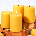 Ugbem 4 Packs 3 X Natural Beeswax Pillar Candles240 Hours Long Burning. Fixed Price $71.16.