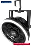 Morecore Portable Camping Fan With Led Lantern, 24hrs Running 8inch Rechargeable. Fixed Price $85.48.