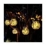 Cooo 2 Pack Crackle Glass Solar Lantern With 30 Led Firefly Lights ... Fas. Fixed Price $25.81.