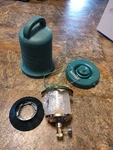 Texsport 14202 Double Mantle Propane Lantern Green Metal W/ Carrying Case Unused. Fixed Price $40.00.