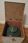 Vintage Coleman Lantern Double Mantle Big Hat 1960's Handmade Wood Storage Box. Fixed Price $198.40.