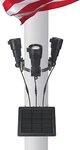 Etzeaxus Flag Pole Light Solar Powered, 3 Super-spotlights Pc Crystal Led. Fixed Price $69.99.