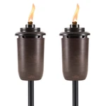 Tiki 2-pack Honey Copper Outdoor Torches Easy Install Decorative To. Fixed Price $50.73.