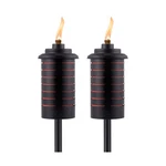 Tiki Metal Black & Orange Easy Install Outdoor Torches, 2-pack 65-inch D. Fixed Price $36.44.
