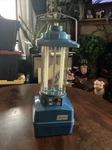 Vintage Sears Battery Dual Tube Fluorescent Blue Camping Lantern. Fixed Price $34.95.