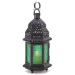 Accent Plus Gifts & Decor Green Glass Moroccan Candle Holder Hanging Lantern. Fixed Price $24.49.