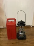 Vintage Coleman 285-700t Dual Fuel 2-mantle Lantern, Red Case 11-1996 Beautiful. Fixed Price $84.99.
