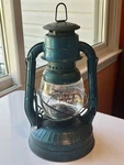 Vtg Dietz Little Wizard Blue Kerosene Lantern Ny Usa Clear Globe. Fixed Price $44.50.
