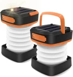 2-pack Folding Solar Camping Lantern Flashlights, Dibms Mini Collapsible Usb Rec. Fixed Price $42.38.