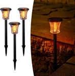 Glass Solar Torch Lights Outdoor Waterproof, Flickering Flame Tiki Torches With. Fixed Price $51.00.