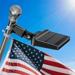 Etzeaxus Solar Flag Pole Light, Flagpole Light Powered, Dimmable Black. Fixed Price $23.99.