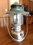 Coleman Lantern 228d 1948 A Sunshine Of Night Green Pyrex Globe. Fixed Price $89.95.