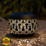 Solar Table Lantern Outdoor Black Peacock Metal Decorative Lamp. Fixed Price $34.99.
