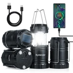 Xynover 4pack Solar Camping Lanterns,rechargeable Led With Usb/solar/aa Batte.... Fixed Price $62.84.