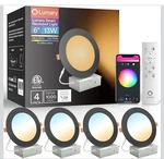 4 Pack Lumary Smart Recessed Lighting 6 Inch 13w 1000lm Wifi Gimbal Ceiling Led. Fixed Price $95.00.