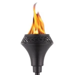 Tiki Island King Black Metal 65 In. Large Flame Outdoor Torch 1 Pc. Fixed Price $10.50.