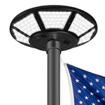 Rayslit Solar Flag Pole Light + Dc Backup, 440 Leds, Waterproof Black. Fixed Price $99.46.