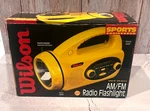 Vintage Wilson Am/fm Radio Flashlight Bright Yellow Model Wfr60 New Open Box. Fixed Price $19.99.