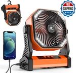 Kitwlemen 20000mah Battery Powered Camping Fan - 58h Max Cooling With 4 Speeds. Fixed Price $60.76.