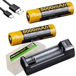 2 Pack Fenix Arb-l21-5000 Rechargeable 5000mah Li-ion Battery W/charger Pd36r. Fixed Price $49.95.