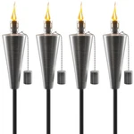 Matney Stainless Steel Tiki Torches For Outside - Outdoor Patio Gar.... Fixed Price $124.99.