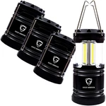 Gold Armour Camping Lantern, Battery Powered Led Lanterns, 4pack Black. Fixed Price $27.95.