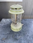 Vintage Sears & Roebuck Green Avocado Dbl Mantle Lantern Made In Usa. Fixed Price $129.99.