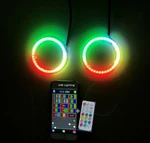 Jhb Pair 60mm Ip68 Dream Chasing Flowing Bluetooth Remote Full Ring Halos Lights. Fixed Price $61.75.