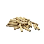 3/8" X 2" Wooden Dowel Pins, 100-pack Kiln-dried Birch, Fluted & Beveled. Fixed Price $21.13.