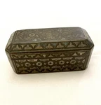Antique 19th Century Betel Nut Box Silver-inlay From Lanao, Philippines. Fixed Price $250.00.