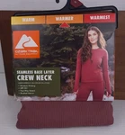 Ozark Trail Women's Size Small Warmer Seamless Base Layer Crew Neck Wild Ginger. Fixed Price $10.95.