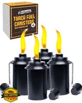 Backyadda Torch Fuel Canisters 12 Oz 4 Pack Metal Easy Fill With Caps. Fixed Price $34.99.