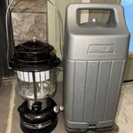 Vintage 80's Coleman Powerhouse Lantern #290a700 Black W/hard Grey Case 8/86. Fixed Price $89.99.
