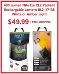 New 400 Lumen Nite Ize Rl2 Radiant Recharge Lantern Rl2-17-r8. Fixed Price $49.99.