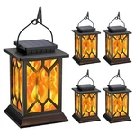 Bobkid 4 Pack Solar Lantern Outdoor Lights, Upgraded Flickering Flame Lanterns. Fixed Price $59.71.