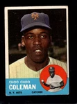 1963 Topps #27 Choo Coleman Vg+ Mets *f0395. Fixed Price $4.50.