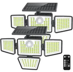 3000lm Solar Lights Outdoor With Motion Sensor,4 Head 270 Wide Angle Street .... Fixed Price $36.46.
