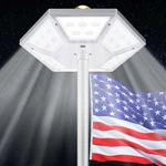 Hainee Flag Pole Light Solar Powered Top Mount, 2000lumen Ip67 Silver. Fixed Price $53.34.