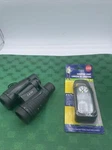 Lot Of 2 Camping Accessories -vivitar 5x30 Binoculars & Led Light. Fixed Price $10.00.