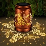 Solar Lantern Outdoor Hanging Waterproof Outside Metal Openwork Hummingbird P.... Fixed Price $17.75.
