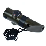 7 In 1 Military Emergency Survival Whistle Kit Compass Led Light Thermomet Tools. Fixed Price $7.99.